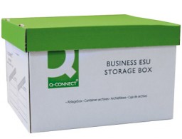 Cajón 3 cajas archivo definitivo A4 Q-Connect cartón montaje automatico
